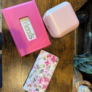 Pink and Floral Wallet Set